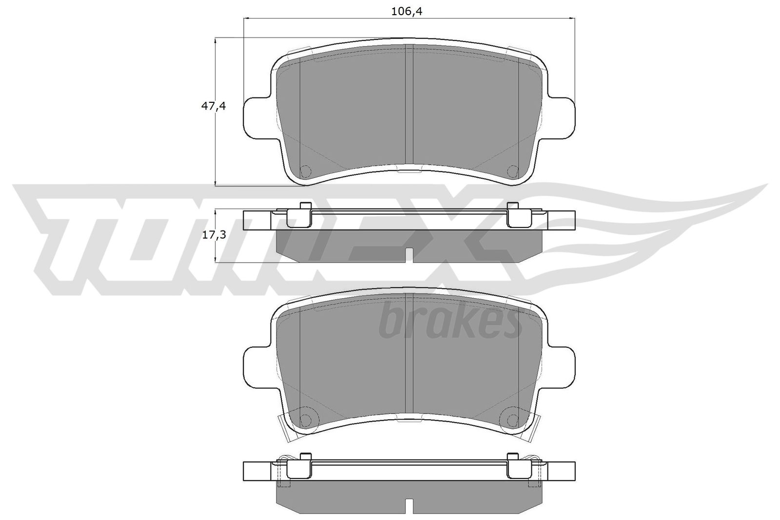 Sada brzdových platničiek kotúčovej brzdy TOMEX Brakes